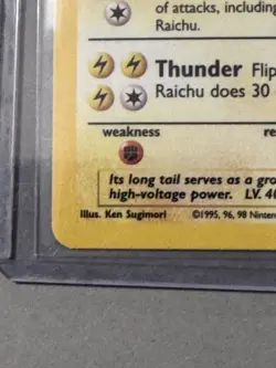 Pokemon Base Set Holo Raichu 14/102 80 HP Agility Thunder Vintage Card - Image 4
