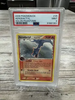 2006 POKEMON EX HOLON PHANTOMS #35 AERODACTYL PSA 9 - Image 1
