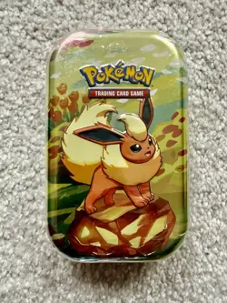 Pokemon TCG S&V Prismatic Evolutions Mini Tin Flareon | Brand New & Sealed 🚀 - Image 1