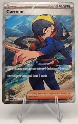Carmine 204/167 SV06: Twilight Masquerade Full Art Rare Pokemon TCG NM/M - Image 1