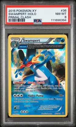 Pokemon Swampert PSA 8 Holo Rare XY Primal Clash 36/160 140HP English TCG - Image 1