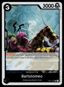 Bartolomeo - OP04-089 - NM - Rare - English OP04 - One Piece TCG - Image 1