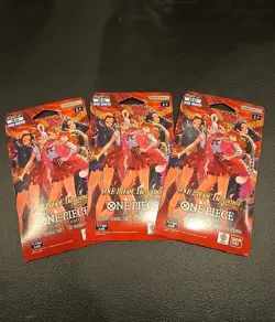 ONE PIECE Card Game EB-03 Heroines Edition Sleeved Booster Pack LOT OF 5 Sealed - Image 1