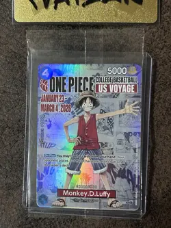 One Piece TCG US Voyage College Basketball Monkey D. Luffy Promo Card P-055 - Image 2