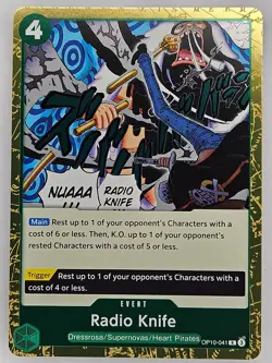 One Piece - OP10-041 Radio Knife - Rare Foil - Royal Blood - Image 1