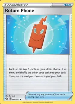 Rotom Phone 064/073 Champions Path Pokemon Card NM - Image 1