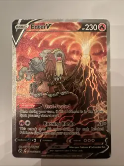 Pokemon Entei v Holo Ultra Rare TCG Card Crown Zenith Galarian Gallery GG36/GG70 - Image 1