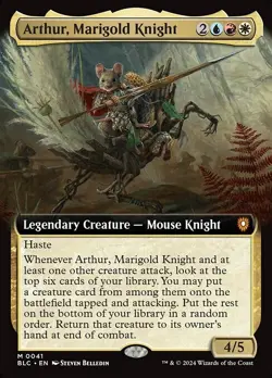 MTG - (Extended Art) ARTHUR, MARIGOLD KNIGHT - Bloomburrow Commander (M) - Image 1