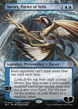 MTG - (Borderless) NARSET, PARTER OF VEILS - Bloomburrow Commander (R) - Image 1