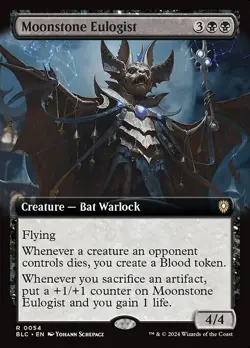 MTG - (Extended Art) MOONSTONE EULOGIST - Bloomburrow Commander (R) - Image 1