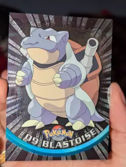 Pokemon Topps Blastoise Silver Foil Second Print Series 1 NM! - Image 1
