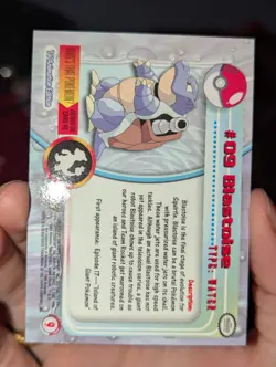 Pokemon Topps Blastoise Silver Foil Second Print Series 1 NM! - Image 2