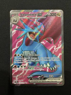 2025 Pokemon Journey Together Salamence Ex Full Art Holo FA 177/159 NM - Image 1