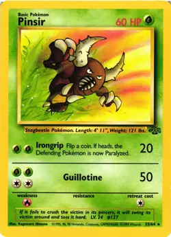 Pokemon TCG Pinsir 25/64 Rare Unlimited Jungle VLP - Image 1