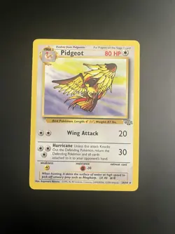 Pidgeot 24/64 Jungle Rare 80HP Wing Attack Hurricane 1999 English Pokemon TCG - Image 1