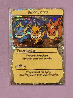Pokedoodly Babeelutions - Pack Hit Holo - First Print- Pokemon Parody TCG - Image 1