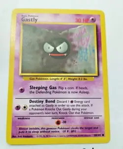 Pokemon TCG Gastly Base Set 50/102 Regular Unlimited Common - Uncirculated - Image 1