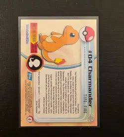 1999 Topps Pokemon Charmander #04 TV Animation Edition Series 1 - Image 2