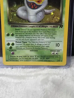 Pokemon TCG Dark Arbok 2/82 Team Rocket Holo Rare With Swirl Card LP Vintage - Image 2