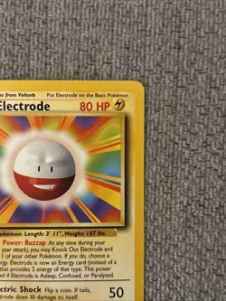 Pokemon TCG Electrode Base Set 21/102 Rare Card Regular LP Condition - Image 3