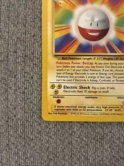 Pokemon TCG Electrode Base Set 21/102 Rare Card Regular LP Condition - Image 5