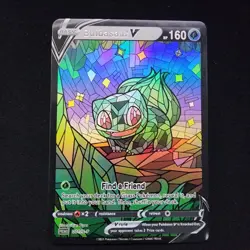 Pokemon Bulbasaur Stain Glass Holo Read Description - Image 1