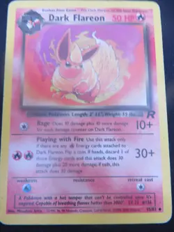 Dark Flareon unlimited Team rocket Uncommon 35/82 - WOTC Pokemon LP - Image 1
