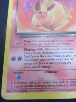 Dark Flareon unlimited Team rocket Uncommon 35/82 - WOTC Pokemon LP - Image 5