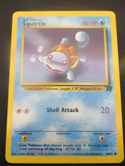 Squirtle Unlimited Team Rocket 68/82 common - vintage WOTC Pokemon LP - Image 1