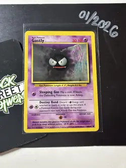 Gastly 50/102, 1999 Base Set, Pokemon TCG, WotC, Vintage, Common, NM/LP - Image 3