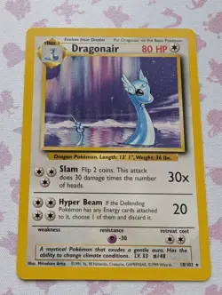 Dragonair 18/102 Rare Unlimited Base Set Pokemon - Image 1