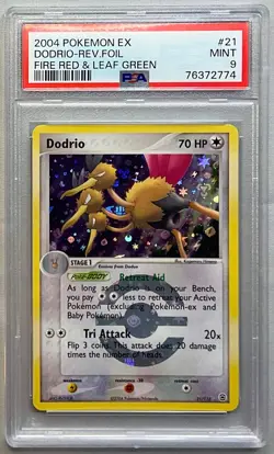 Pokemon Dodrio #21/112 Reverse Holo Rare 2004 EX Fire Red & Leaf Green PSA 9 MT! - Image 1