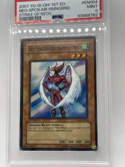 Neo-Spacian Air Hummingbird PSA 9 MINT STON-EN004 1st Edition Super Rare Yugioh - Image 1