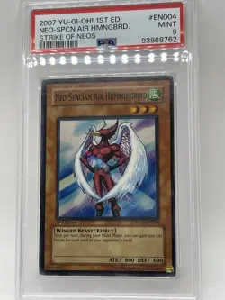 Neo-Spacian Air Hummingbird PSA 9 MINT STON-EN004 1st Edition Super Rare Yugioh - Image 2