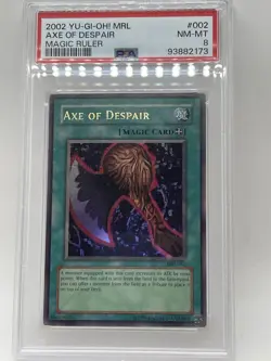 Axe Of Despair PSA 8 NM-MINT 2002 Magic Ruler Ultra Rare MRL-002 OG Yugioh - Image 1
