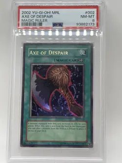Axe Of Despair PSA 8 NM-MINT 2002 Magic Ruler Ultra Rare MRL-002 OG Yugioh - Image 2