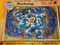 🔥 Machamp 8/102 Holo Rare 1st Edition Base Set WOTC Pokemon Card - Heavy play! - Image 2