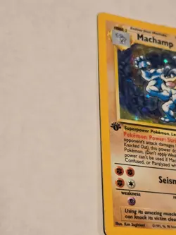 🔥 Machamp 8/102 Holo Rare 1st Edition Base Set WOTC Pokemon Card - Heavy play! - Image 5
