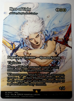 MTG Final Fantasy - Hero of Light (Adeline) - Borderless Rare - 0001 NM - Image 1