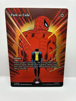 Path to Exile 0004 Foil Borderless Marvel's Spider-Man Mythic NM MTG - Image 1
