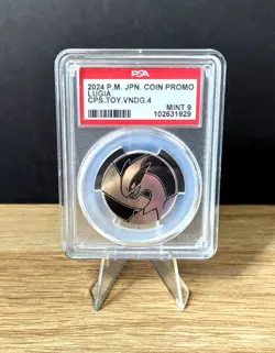 2024 Pokemon Japanese #4 Coin Promo Toy Vending Lugia PSA 9 - Image 1