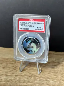 2024 Pokemon Japanese #4 Coin Promo Toy Vending Lugia PSA 9 - Image 3