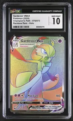 🌈🌈 CGC 10 GEM MINT Gardevoir Vmax 076/073 Champions Path Secret Rare Pokemon - Image 1