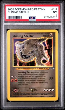 2002 POKEMON NEO DESTINY #112 SHINING STEELIX PSA 7 - Image 1