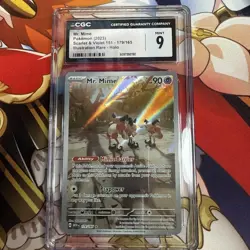 POKEMON CARD: Mr. Mime ENGLISH Holo 179/165 CGC Graded 9 Mint 2023 Art Rare - Image 1