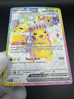 Pikachu ex 219/191 Ultra Rare FA Pokemon TCG Surging Sparks SSP 2024 NM English - Image 4