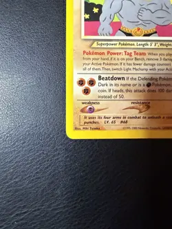 2002 Pokemon - Light Machamp #25/105 - Neo Destiny Unlimited - Rare - LP - Image 5