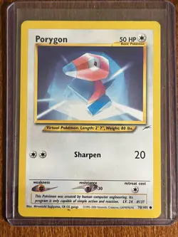 [NM] 2002 Pokemon Neo Destiny Porygon Unlimited #78/105 Common - Image 1