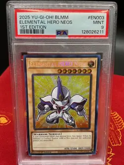 Elemental HERO Neos (Chibi) BLMM-EN003 Yugioh Battles of Legend PSA 9 - Image 1
