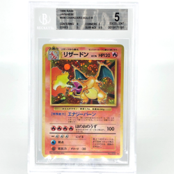 BGS 5 Pokemon Card Charizard Base No.006 Holo Japanese Karte [5] - Image 1
